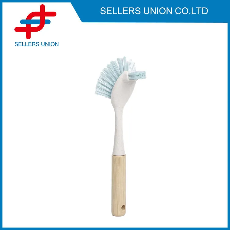 Wooden Handle Cleaner Na May 2 Sides Brush- (2072-1)