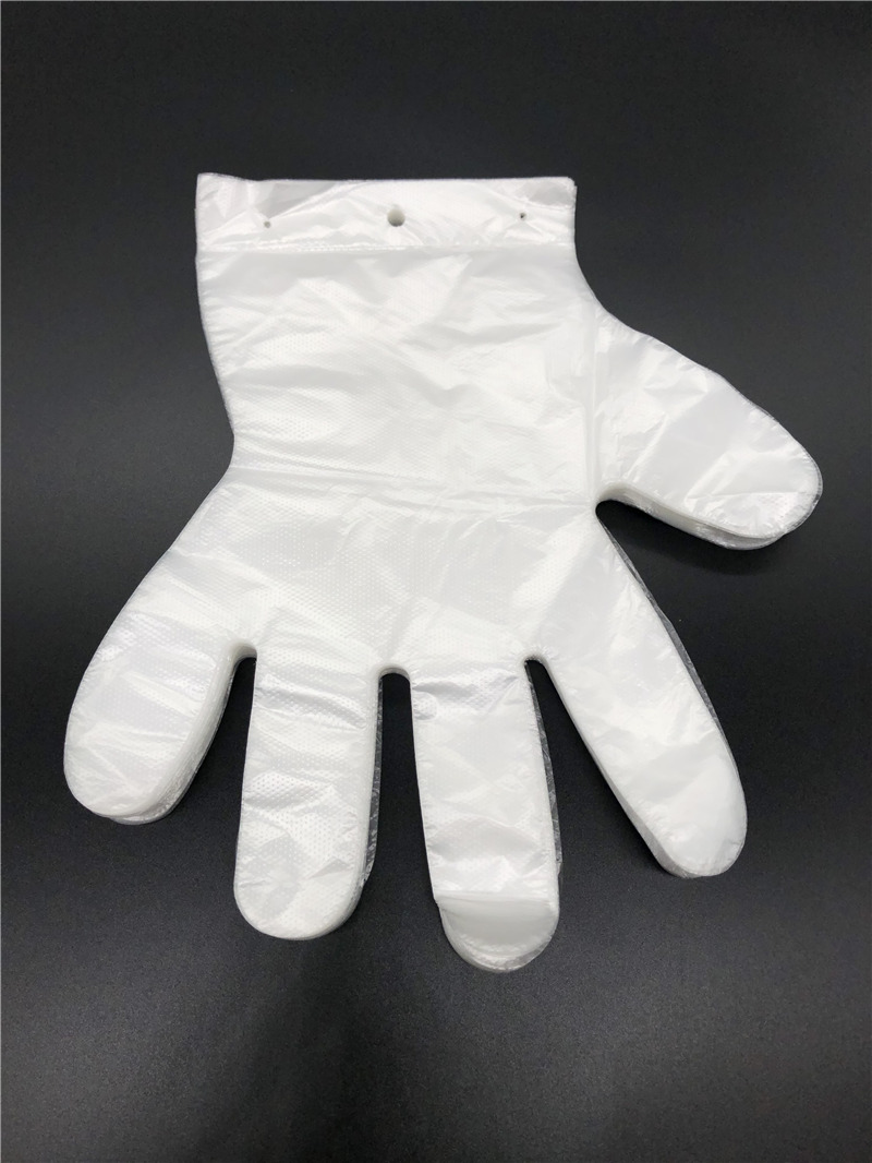 Disposable PE Gloves With Block