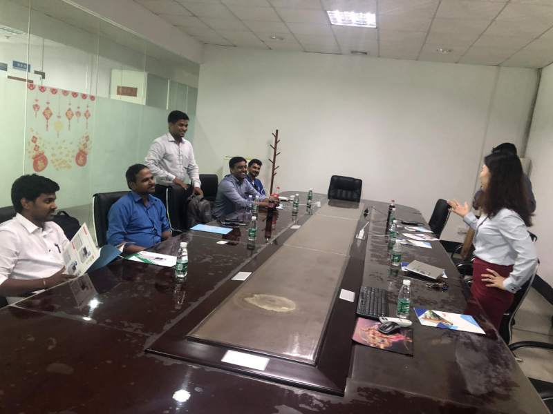 India customers visiting our company 2019
