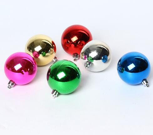6PCS 60mm 80mm Christmas Plastic Ornaments Balls New Year Tree Ball - 1 