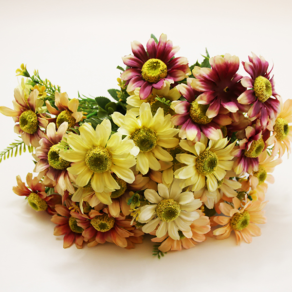 7 hoveder oliemaleri krysantemum buket kunstige blomster til dekorationsbrug - 3 