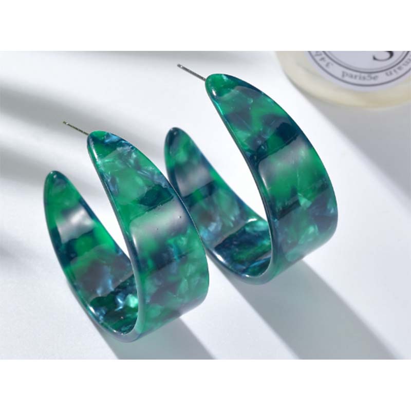 Beautiful Teal Emerald Earrings