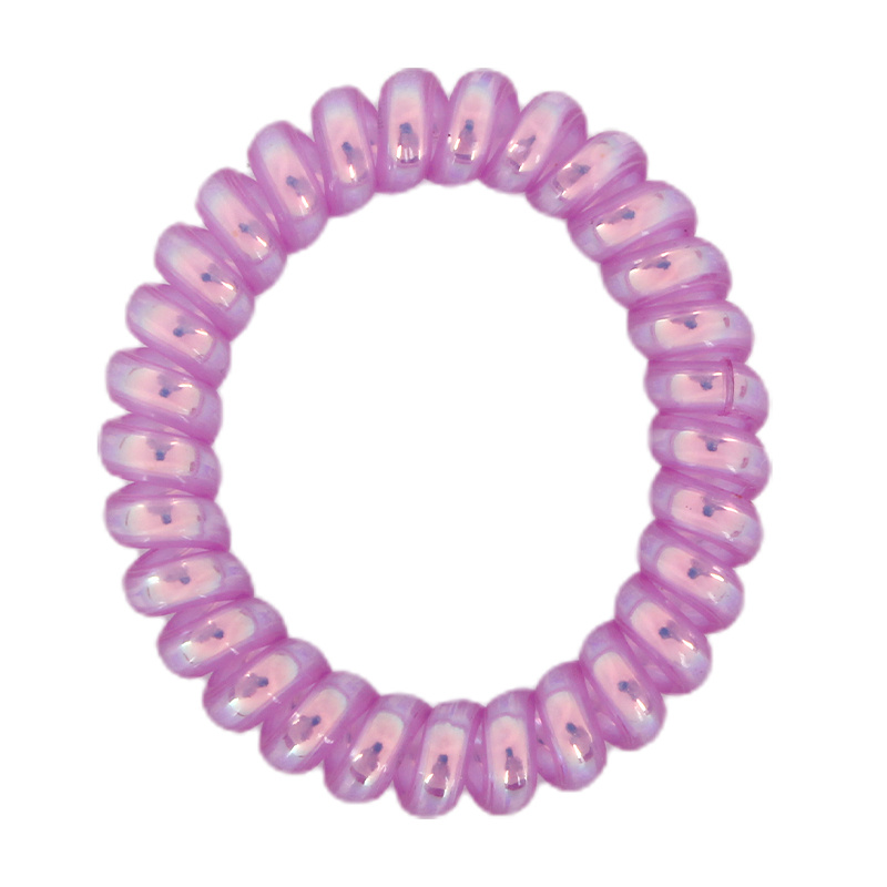 Best Selling Light Purple Color And Round Telephone Hair Rope