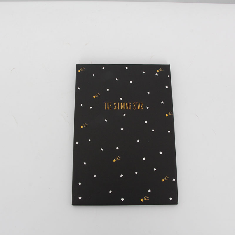 Black Basic Sky With Stars And Shooting Stars Foldable Mirror