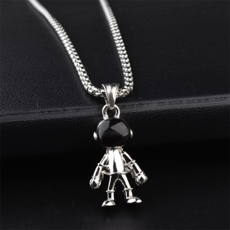 Black Cold And Cool Alien Necklace