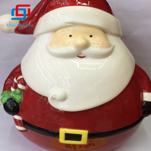 Keramika Perník Cookie Jar Vánoční sušenky Skladování potravin Vnitřní domácí dekorace - 1 