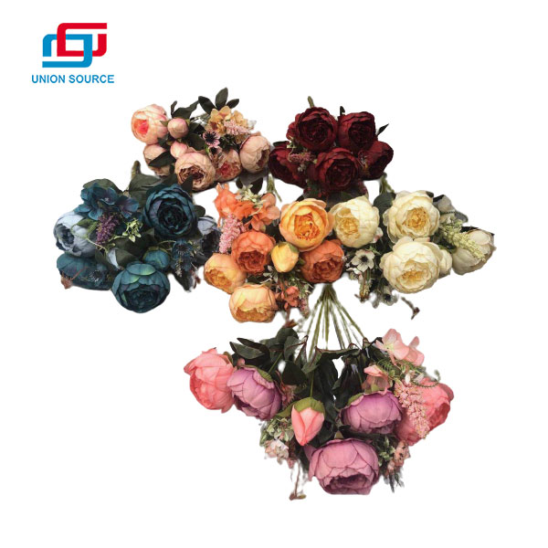 دسته گل پارچه گل صد تومانی کلاسیک پاییزی ارزان قیمت برای استفاده در دکوراسیون