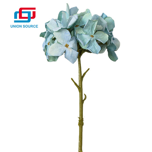 Billigt pris Små hortensia konstgjorda blommor för dekoration