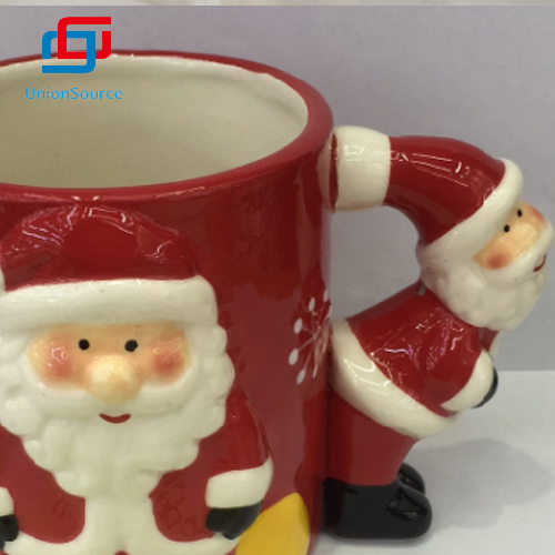 China Weihnachten 3d Santa Keramikbecher Kaffeetasse Becher Winter Schneemann Werbekeramik - 2 