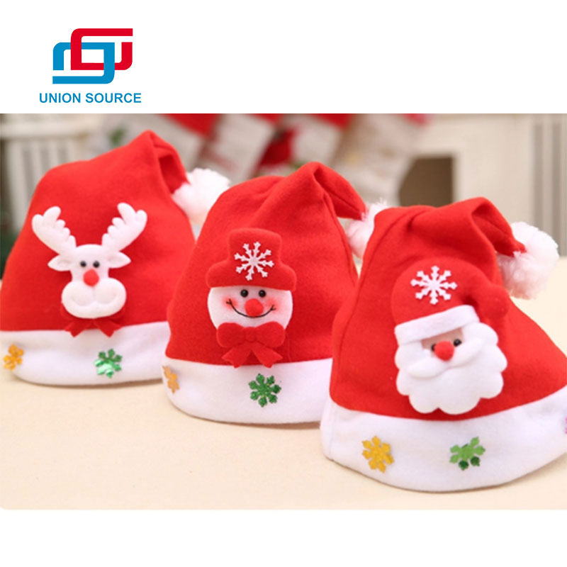 Vánoce Nový rok Navidad Sombreros vedl rozsvícený plstěný vánoční klobouk - 0