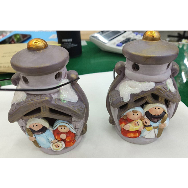 Dekorasi Pesta Hiasan Keramik Indoor Pesta Natal Desain Figurine Desain Unik Buatan China