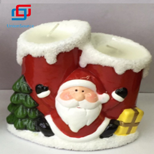 Christmas Style Custom Design Handmade Fashionable Matte Ceramic Vessel Candle For Home Decoration - 1 