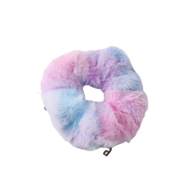 Colorful Gradient Plush Large Intestine Circle With High Quality For Girls