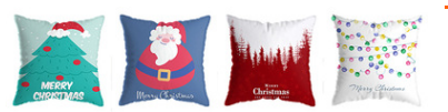 Colorful Pillowcase Christmas Decoration Linen Soft Pillow Cover