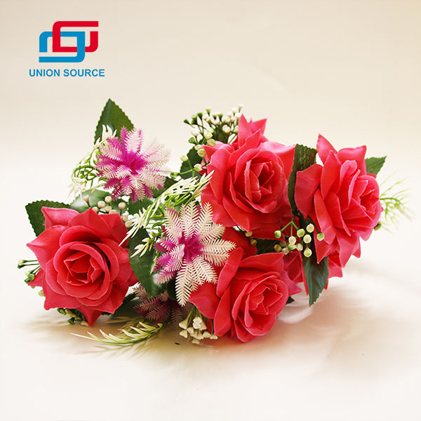 Competitive Price 12 Branches 7 Heads Simulation Flowers For Home Decoration