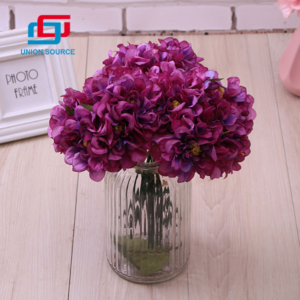 Competitive Price 7 Heads Dahlia Pinnata Bouquet For Home And Garden Decoration