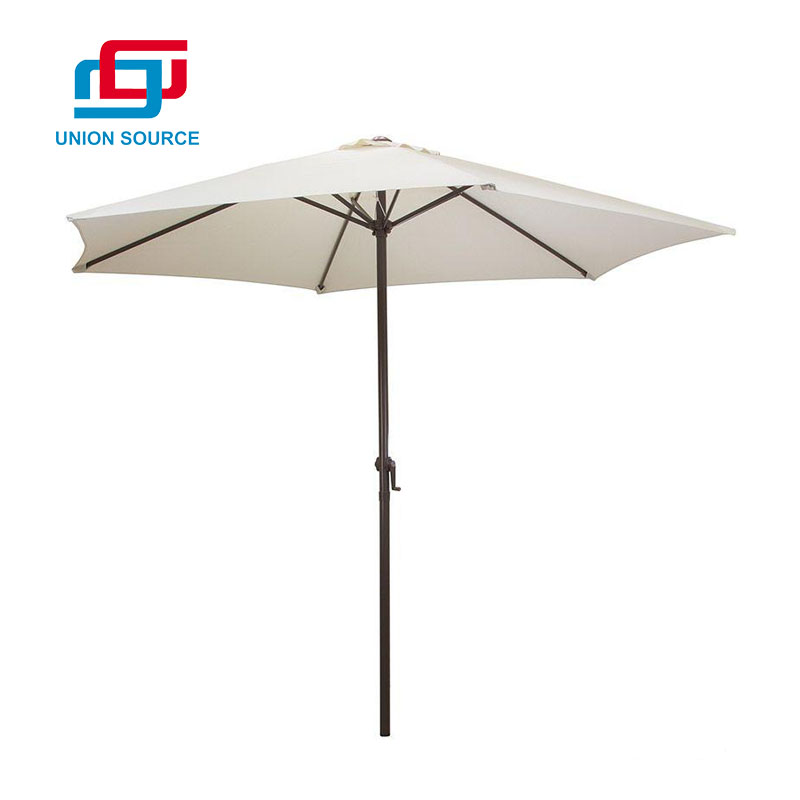 Custom Folding 9 Feet Single Pulley System Alum Garden Umbrella