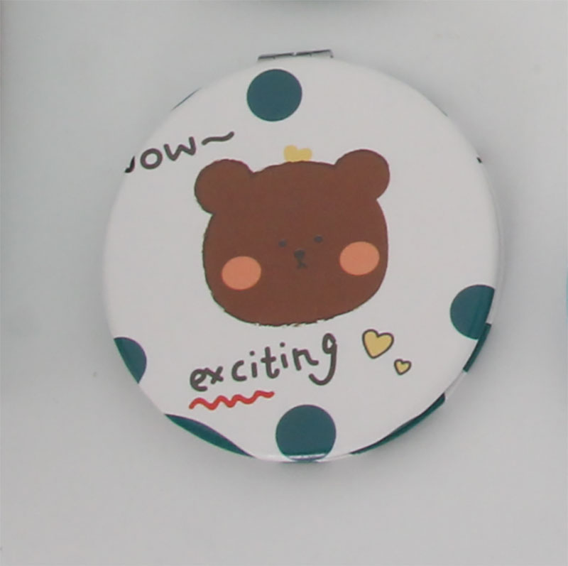 Cute And Excited Bear Pattern Printed Mirror - 0