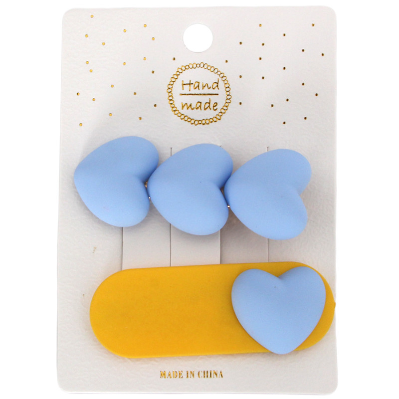 Cute Blue Handmade Love Heart Shaped Hairpin