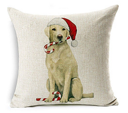 Aranyos kutya design karácsonyi párnahuzat lakberendezés - 1 