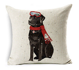 Cute Dog Design Christmas Pillowcase Home Decoration