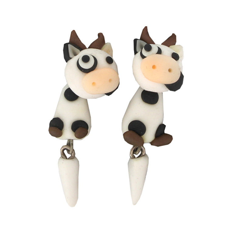 Cute Metal Little Cow Earrings