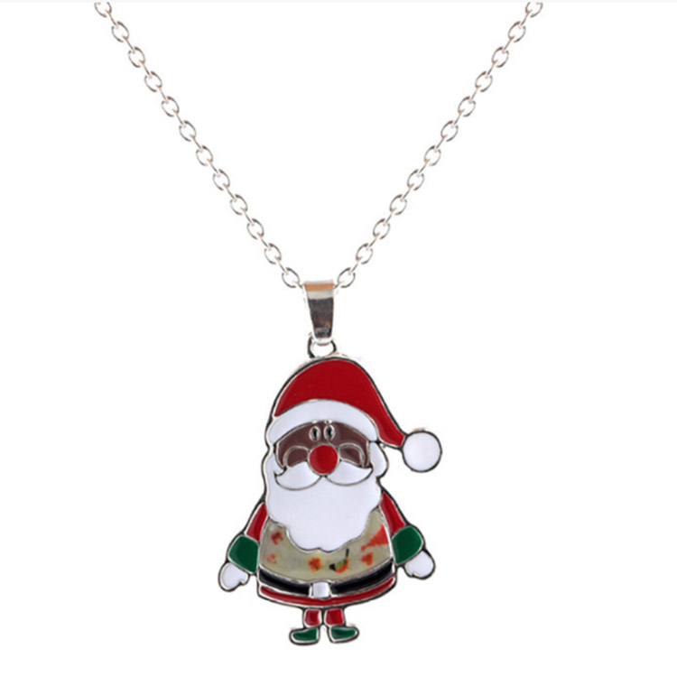 Cute Metal Santa Necklace
