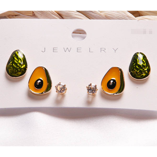 Cutted Avocado Earring Set