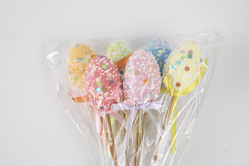 Easter Colorful Foam Egg With Stick - 1 