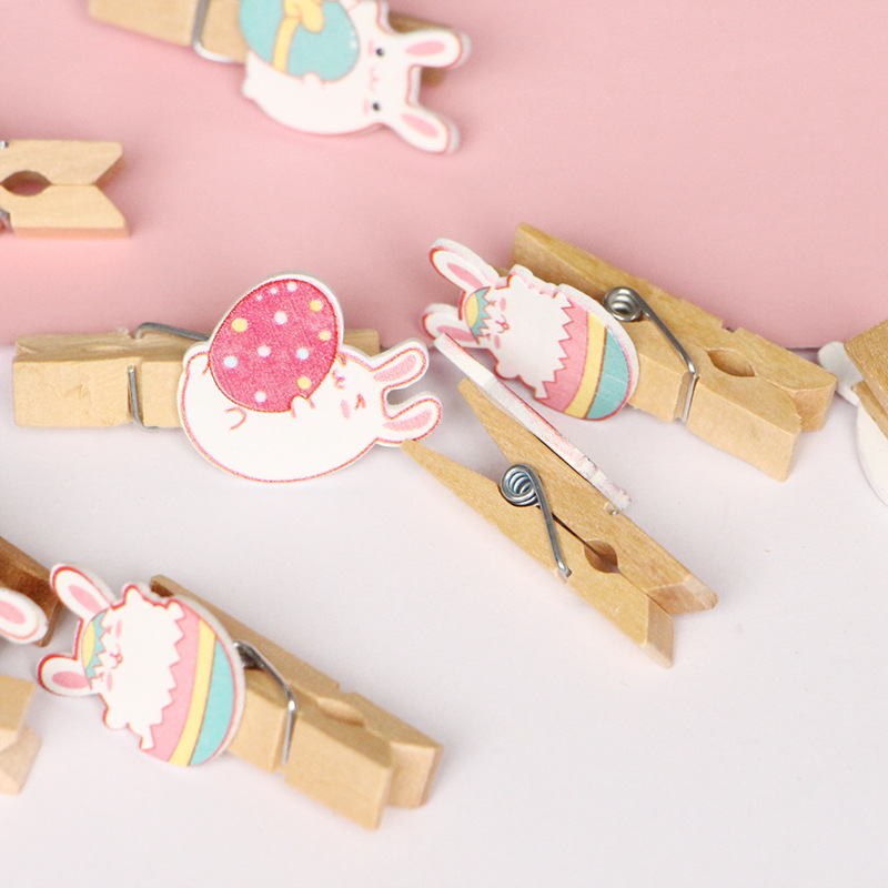 Easter Wooden Clip With Cute Animal Decoration - 1 