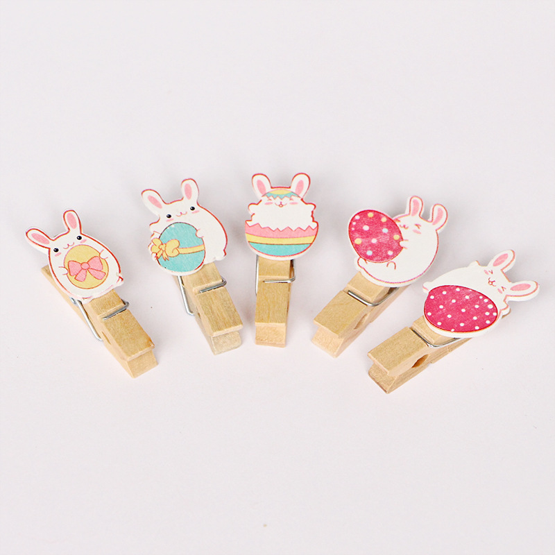 Easter Wooden Clip With Cute Animal Decoration - 2
