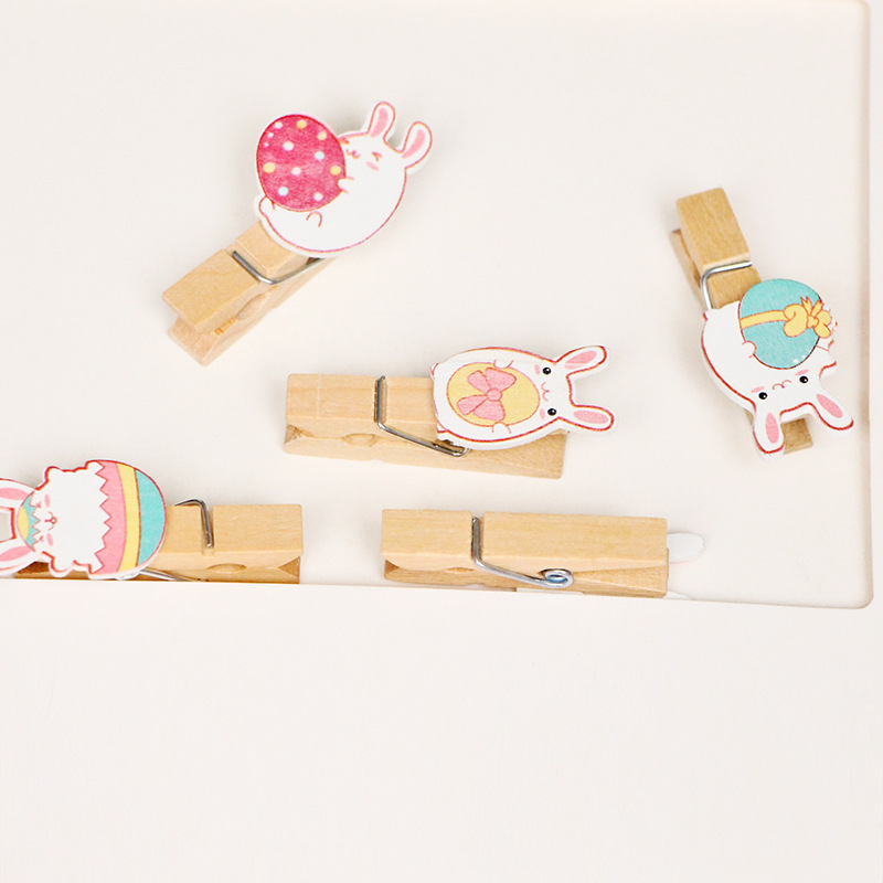 Easter Wooden Clip With Cute Animal Decoration - 3