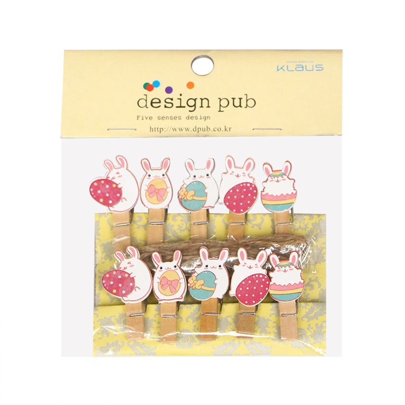 Easter Wooden Clip With Cute Animal Decoration - 4 