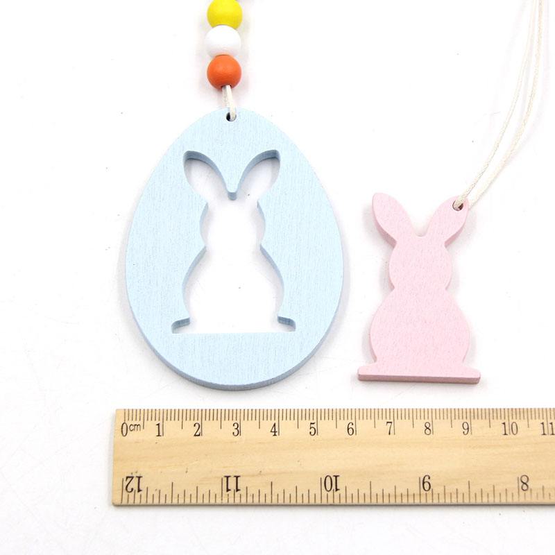 Easter Wooden Hanging Decoration With Rabbit Shape - 4