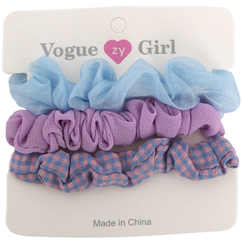 Fabric Hair Band Candy Color Hair Rope Women Solid Hair Rope Set
