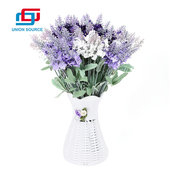 Factory Customized 10 Heads Lavender Flowers High Simulation For Home And Garden Decoration