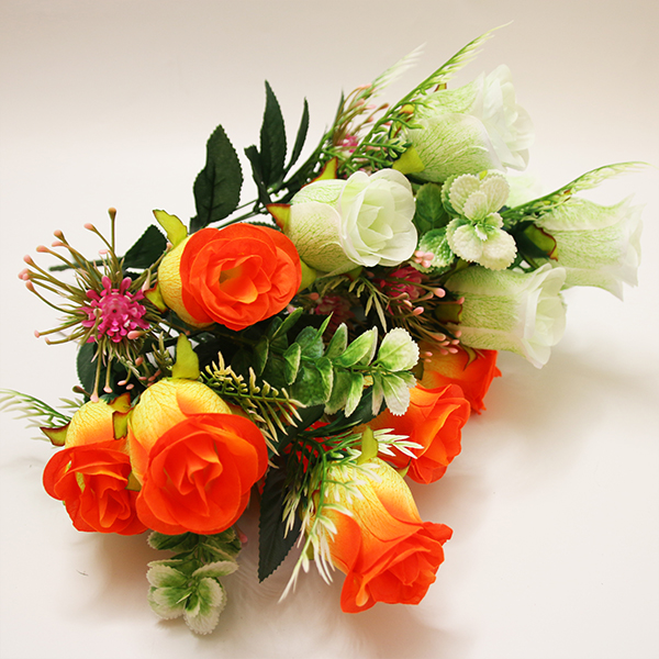 Fabrikspris 7 hoveder kunstige blomster til brug i hjemmet og brylluppet - 3