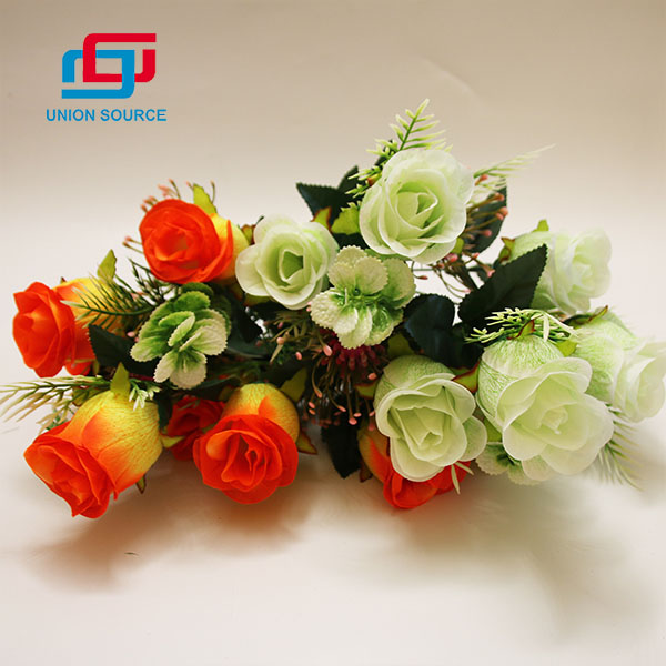 Precio de fábrica 7 cabezas de flores artificiales para uso en el hogar y la boda