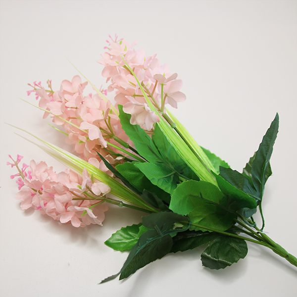 Modestil 5 grene aflang hyacintbuket kunstige blomster til dekoration - 2