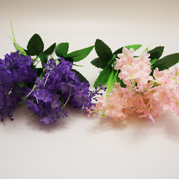 Modestil 5 grene aflang hyacintbuket kunstige blomster til dekoration - 3 