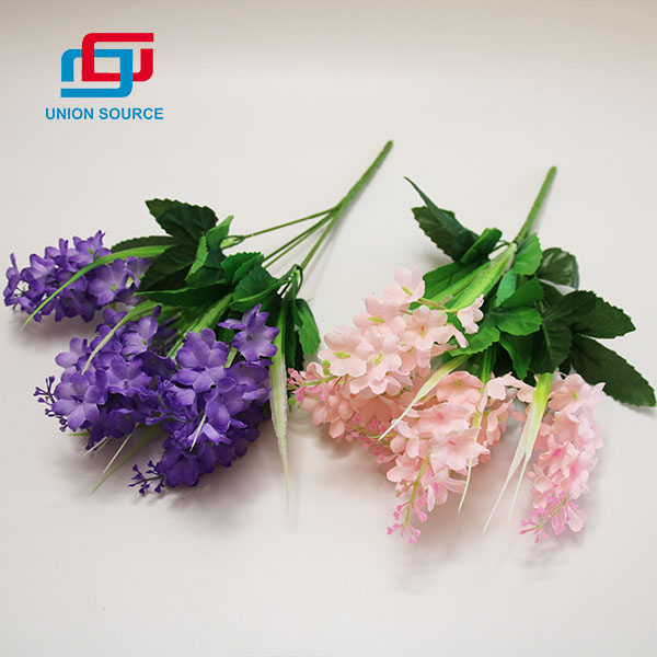 Modestil 5 grene aflang hyacintbuket kunstige blomster til dekoration