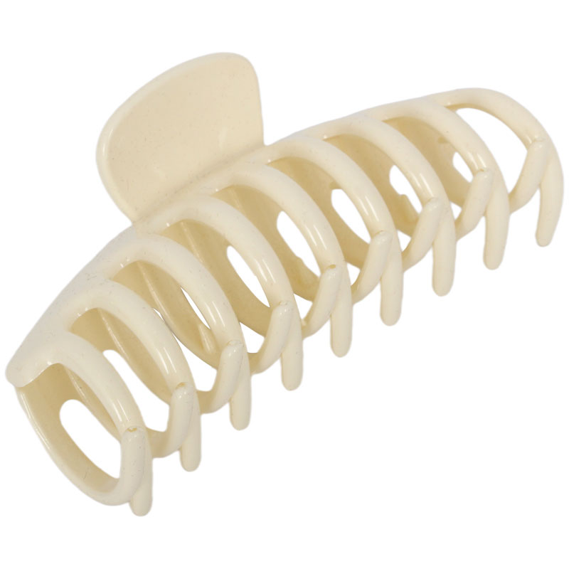 Fishbone Shape Pearl White Plastic Hairpin