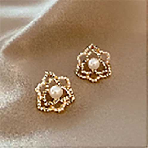 Flower Pearl Earrings For Women Bohemian Earrings Big Geometric Drop Earring 2019 Brincos Female Diy Fashion Jewelry