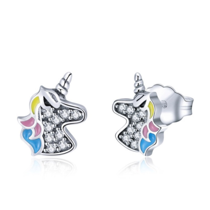 Fresh And Cute Unicorn Earrings