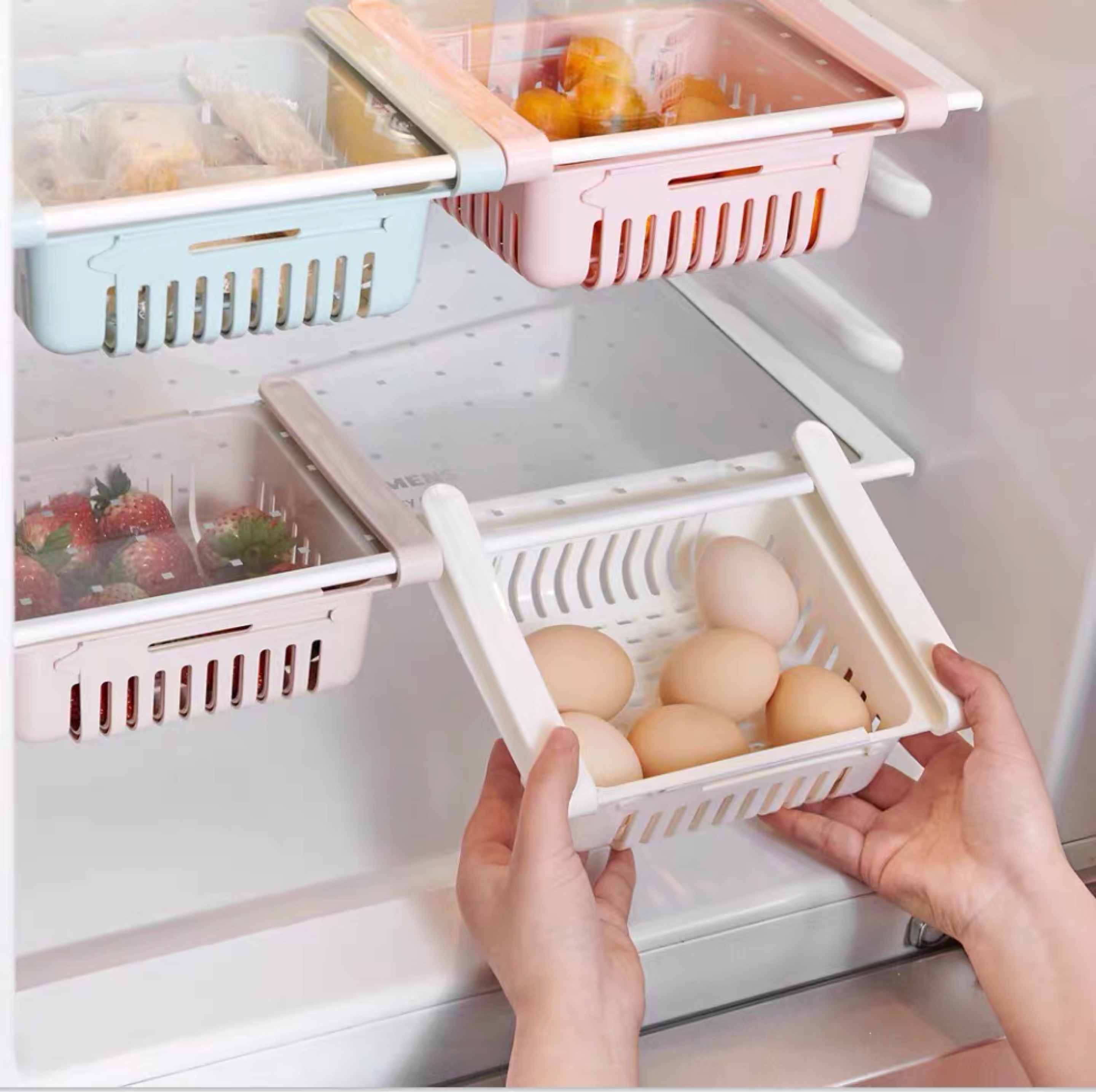 Køleskab Opbevaringskurv med forskellige farver - 1 
