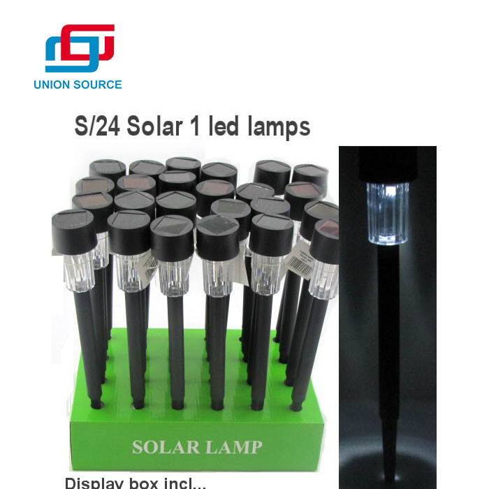 Lámpara solar de acero inoxidable impermeable para jardín, iluminación LED para paisaje - 0 