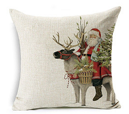 Good Sell Christmas Linen Pillow Home Decor Sofa Cushion Covers Decorative Made In China - 2