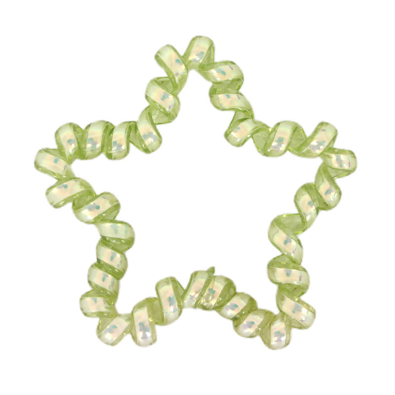 Green Five-pointed Star Shape Telephone Hair Rope
