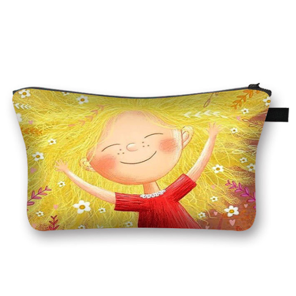Kozmetična torbica Happy Cute Yellow Hair Girl
