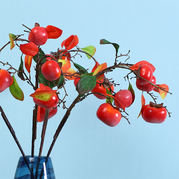 Højkvalitets kunstige bær persimmon bær til dekorationsbrug - 1 